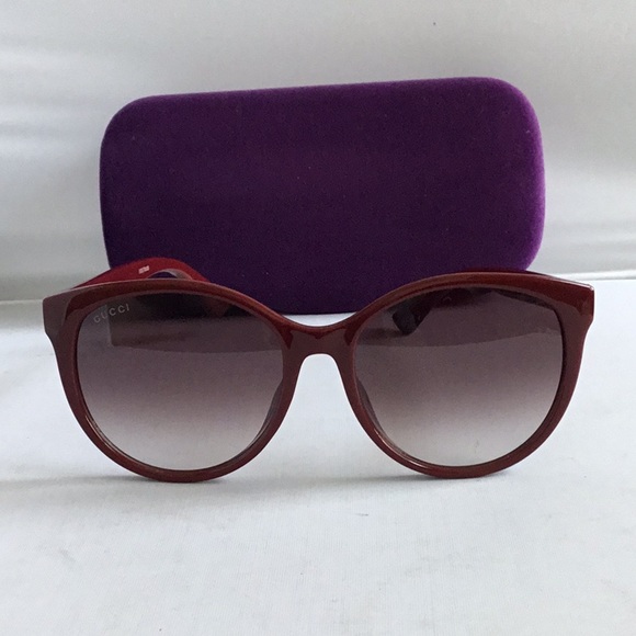 GUCCI RED CAT EYE SUNGLASSES LADIES. - Picture 2 of 13